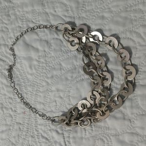 Silver necklace loops
